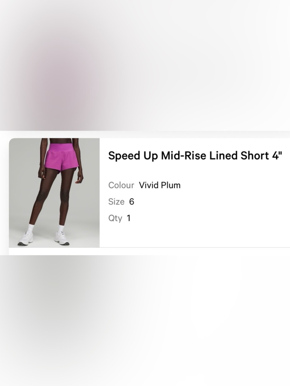 Lululemon Speed Up Mid-Rise Shorts in Vivid Plum size 6